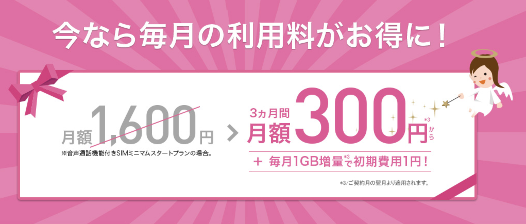 IIJmio 300円キャンペーン