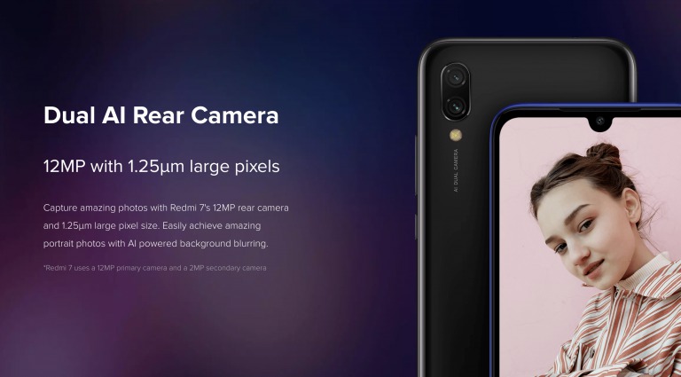 Xiaomi Redmi 7のカメラ