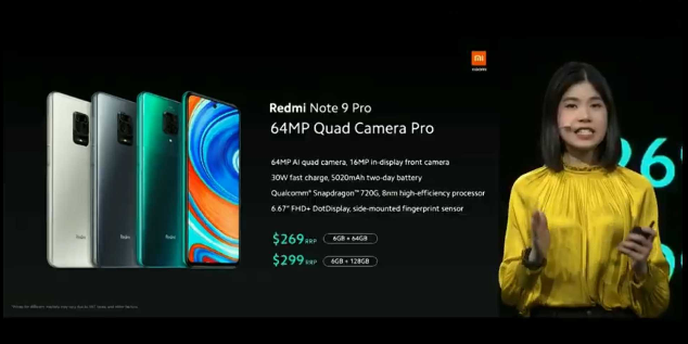 Redmi note 9 Pro グローバル版の画像