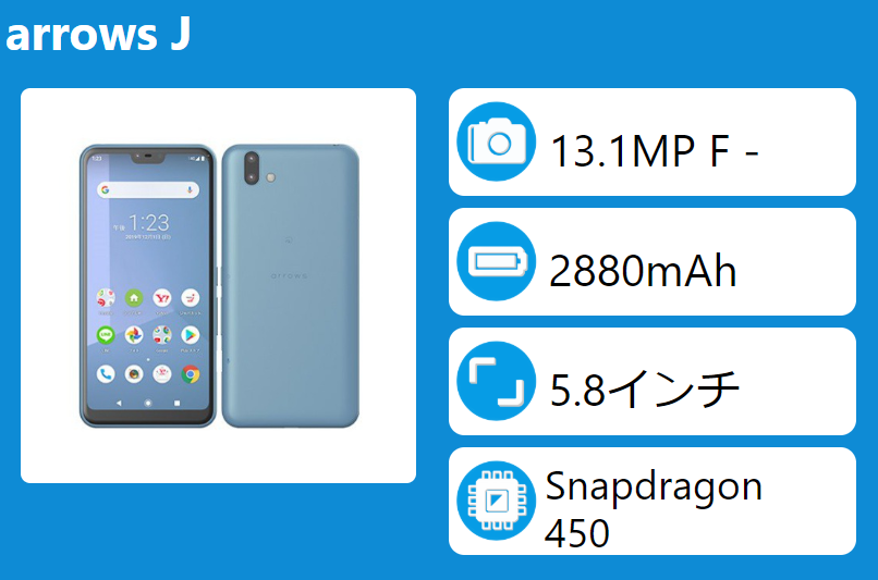 FUJITSU arrows Jのスペック、対応バンド、価格まとめ！|SIM太郎
