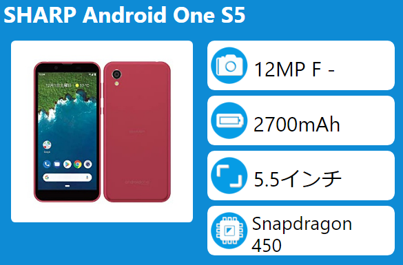 SHARP Android One S5のスペック、対応バンド、価格まとめ！|SIM太郎