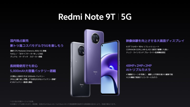 最新の激安 Xiaomi Redmi Note 9T 5g ソフトバンク Zr0OJ-m22751180633