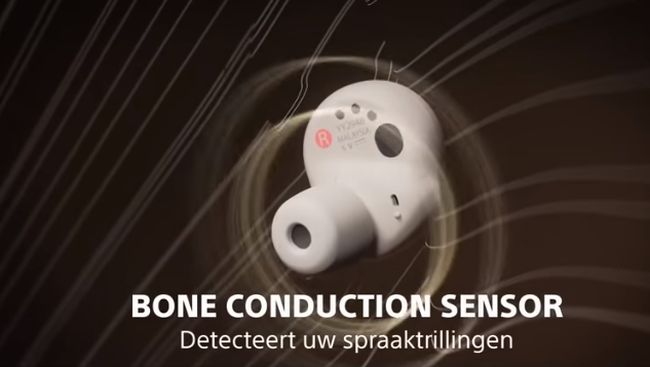 音声をはっきり認識できる骨伝導マイクを搭載