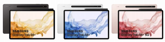 Galaxy Tab S8+の商品画像とカラーバリエーション