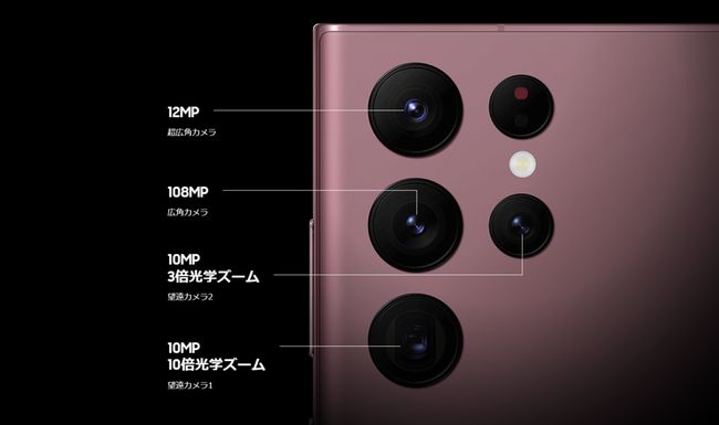 SamsungのGalaxy S22 Ultraと同じカメラ構成をとるのか